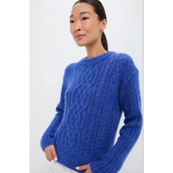 Tuckernuck Alex Mill Catskill Willow Fisherman Sweater Size Medium Cobalt Blue $ - Picture 1 of 4